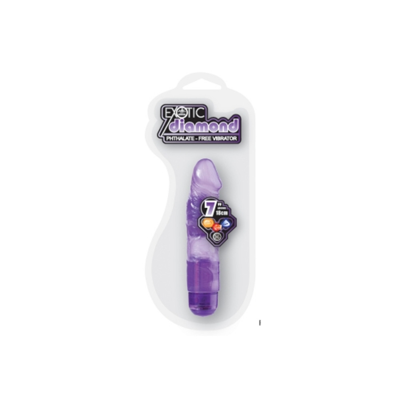 Exotic Diamond 7" PVC Vibrator Purple Nauti NZ Exotic Diamond 7" PVC Vibrator Purple Nauti NZ